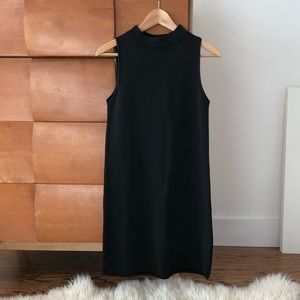 Zara mock neck black mini dress